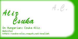 aliz csuka business card
